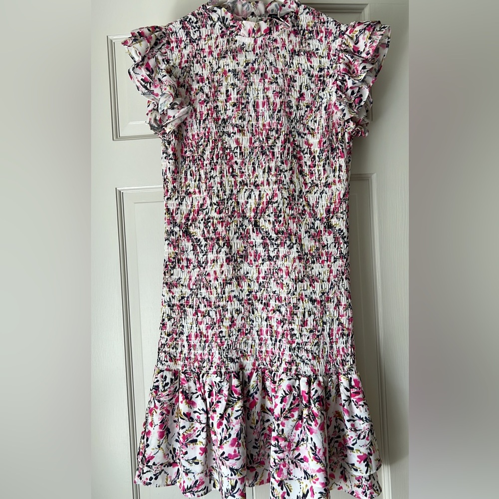 French Connection Flores Verona smocked mini dress